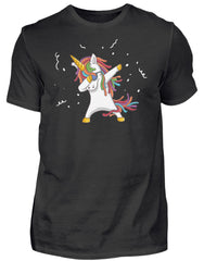 Dab Einhorn | Dabbing Unicorn | Herren Shirt in Black in Größe S