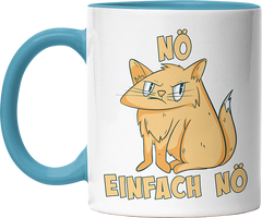 Nö Einfach Nö Katze 2 Witzige Hellblau Tasse kaufen Geschenk