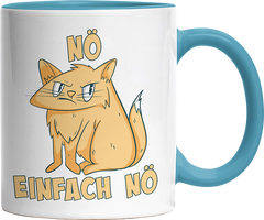 Nö Einfach Nö Katze 2 Witzige Hellblau Tasse kaufen Geschenk