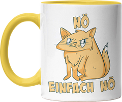 Nö Einfach Nö Katze 2 Witzige Hellgelb Tasse kaufen Geschenk