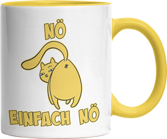 Nö Einfach Nö Katze zeigt Hintern 1 Witzige Hellgelb Tasse kaufen Geschenk