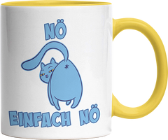 Nö Einfach Nö Katze zeigt Hintern 2 Witzige Hellgelb Tasse kaufen Geschenk