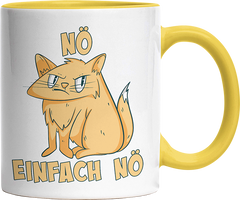 Nö Einfach Nö Katze 2 Witzige Hellgelb Tasse kaufen Geschenk