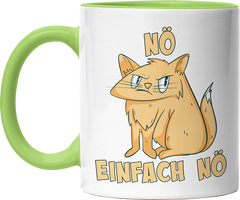 Nö Einfach Nö Katze 2 Witzige Hellgrün Tasse kaufen Geschenk