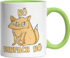 Nö Einfach Nö Katze 2 Witzige Hellgrün Tasse kaufen Geschenk