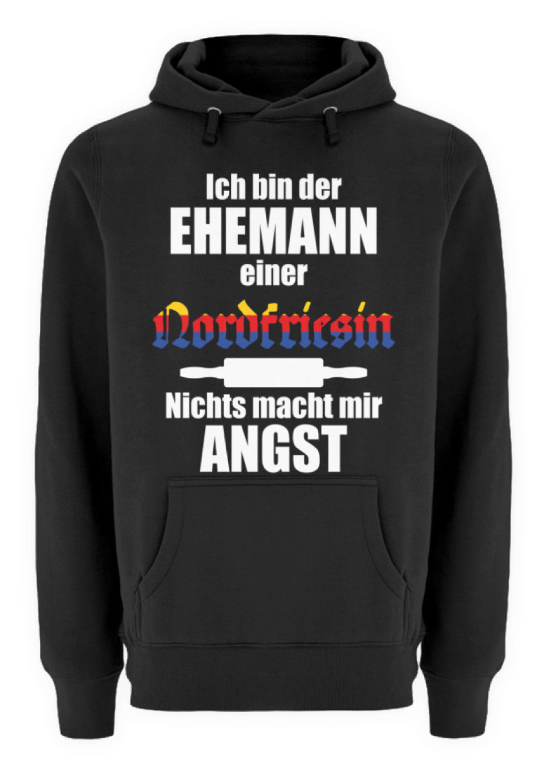 Lustiger Spruch Ehemann Nordfriesin | Unisex Premium Kapuzenpullover in Black in Größe S
