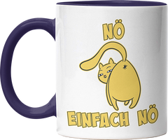 Nö Einfach Nö Katze zeigt Hintern 1 Witzige Kobaltblau Tasse kaufen Geschenk