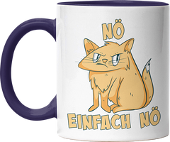 Nö Einfach Nö Katze 2 Witzige Kobaltblau Tasse kaufen Geschenk