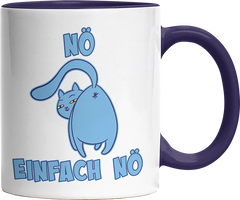 Nö Einfach Nö Katze zeigt Hintern 2 Witzige Kobaltblau Tasse kaufen Geschenk