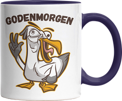 Godenmorgen Plattdeutsch Möwe Witzige Kobaltblau Tasse kaufen Geschenk