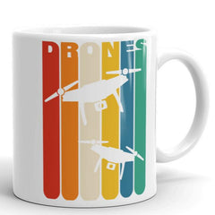 Bild einer Drohnen | Vintage Quadrokopter | Tasse für Drohnenpiloten