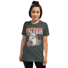 Zeigt funny cool ratzilla cute version unisex shirt gift for fancy rat holders rats owners funshirt cute dangerous rodent in Farbe White