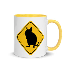 Degu Warning Sign | Two tone mug