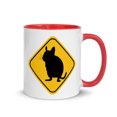 Degu Warning Sign | Two tone mug