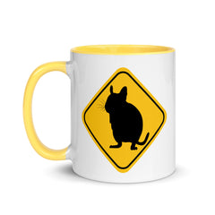 Degu Warning Sign | Two tone mug