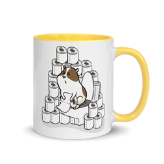 Toilettenpapier hamstern | Zweifarbige Tasse