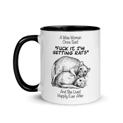 A Wise Woman Once Said Rats | Two tone mug