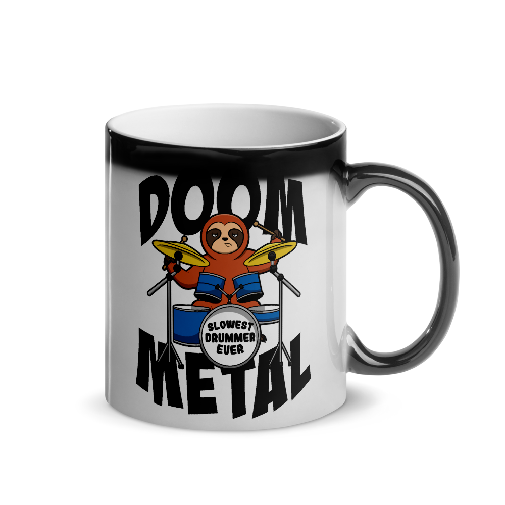 Doom Metal Faultier | Glänzende Wärmetasse Lustiger Spruch