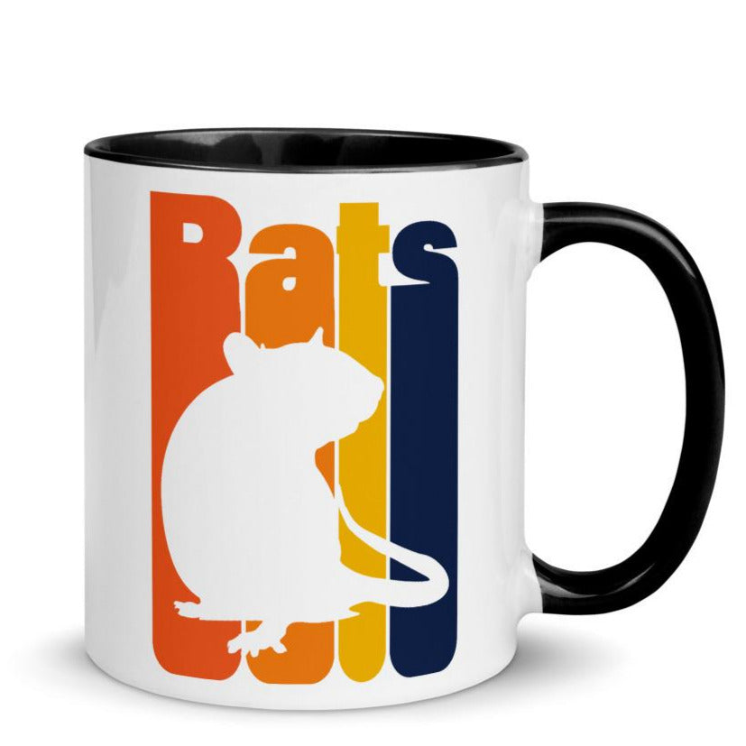 Bild einer Ratten | Vintage Farbratte | Tasse mit farbiger Innenseite