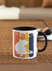 Ratten | Vintage Farbratte | Zweifarbige Tasse