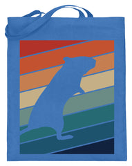 Zeigt gerbil owner gift retro vintage jutebeutel mit langen henkeln in Farbe Deep Blue