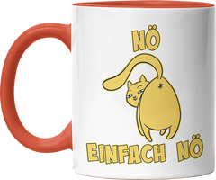 Nö Einfach Nö Katze zeigt Hintern 1 Witzige Orange Tasse kaufen Geschenk