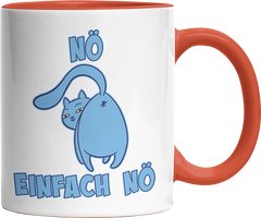 Nö Einfach Nö Katze zeigt Hintern 2 Witzige Orange Tasse kaufen Geschenk