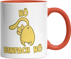 Nö Einfach Nö Katze zeigt Hintern 1 Witzige Orange Tasse kaufen Geschenk