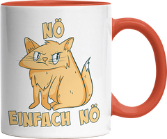 Nö Einfach Nö Katze 2 Witzige Orange Tasse kaufen Geschenk