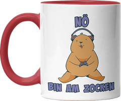 Bär Nö bin am zocken Witzige Rot Tasse kaufen Geschenk