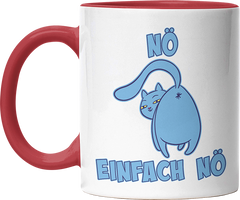 Nö Einfach Nö Katze zeigt Hintern 2 Witzige Rot Tasse kaufen Geschenk