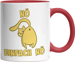 Nö Einfach Nö Katze zeigt Hintern 1 Witzige Rot Tasse kaufen Geschenk