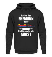 Lustiger Spruch Ehemann Nordfriesin | Unisex Kapuzenpullover Hoodie in Jet Black in Größe S