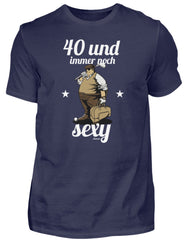 Zeigt lustiger spruch 40er geburtstag herren shirt in Farbe Black