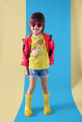 Zeigt fuchs kindergeburtstag mein geburtstag kinder organic t shirt in Farbe Golden Yellow