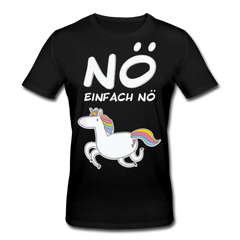 Nö Einhorn Bio-T-Shirt - Schwarz