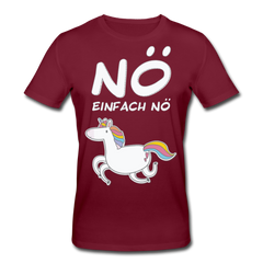 Nö Einhorn Bio-T-Shirt - Burgunderrot