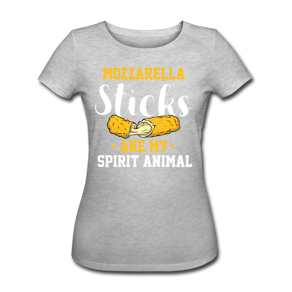 Mozzarella Sticks Are My Spirit Animal | Frauen Bio-T-Shirt - Grau meliert