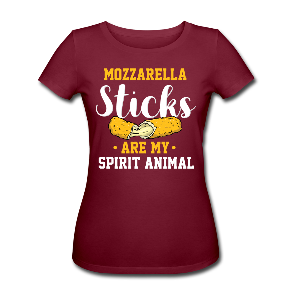 Mozzarella Sticks Are My Spirit Animal | Frauen Bio-T-Shirt - Burgunderrot