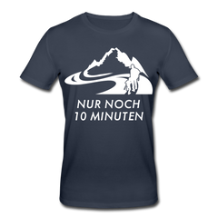 Nur noch 10 Minuten - Männer Bio T-Shirt - Navy