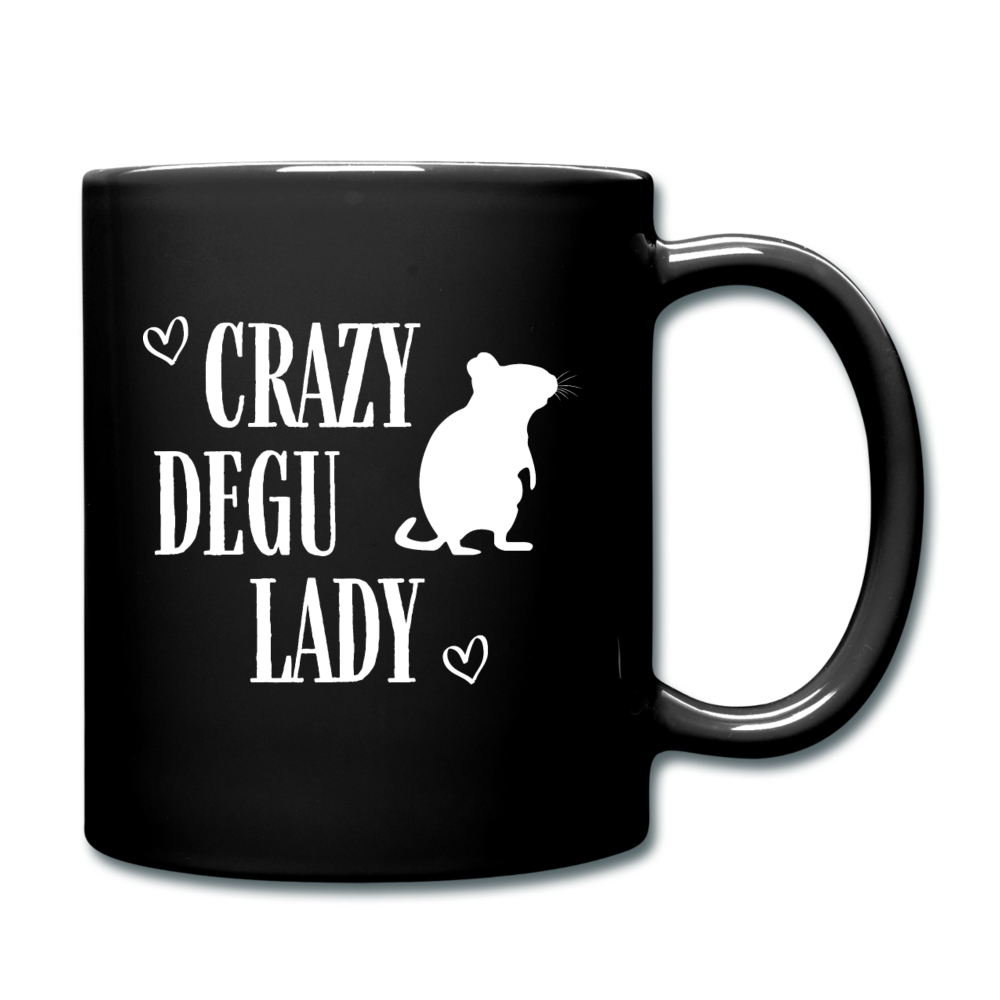 Crazy Degu Lady | Tasse einfarbig - Schwarz