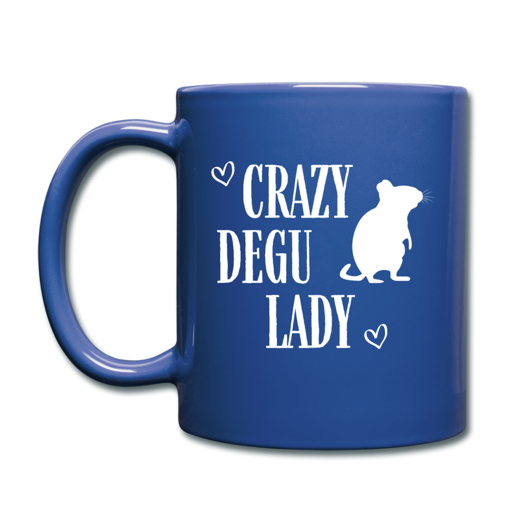 Crazy Degu Lady | Tasse einfarbig - Royalblau