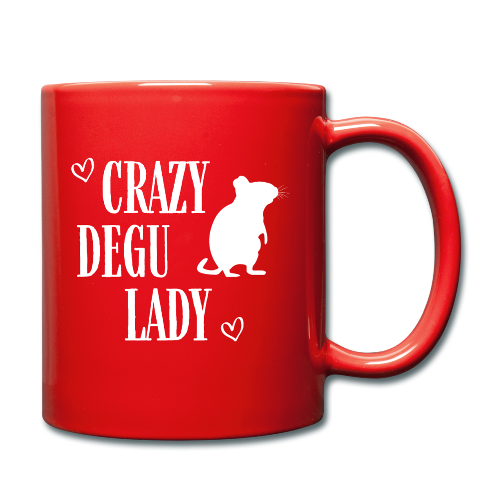 Crazy Degu Lady | Tasse einfarbig - Rot