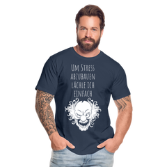 Stress abbauen I | Premium Bio T-Shirt - Navy