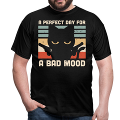 Bad Mood Black Cat | Männer T-Shirt - Schwarz