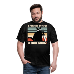 Bad Mood Knife Cat | Männer T-Shirt - Schwarz