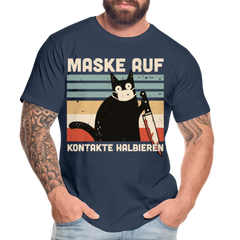 Maske auf Murder Cat | Männer Premium Bio T-Shirt - Navy