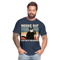 Maske auf Murder Cat | Männer Premium Bio T-Shirt - Navy