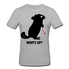 What's up Chinchilla | Männer Bio-T-Shirt - Grau meliert