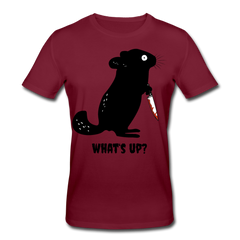 What's up Chinchilla | Männer Bio-T-Shirt - Burgunderrot